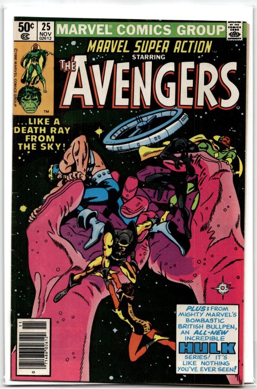 Marvel Super Action #25 (Marvel Comics, 1980), raw, ungraded comic book — front cover
