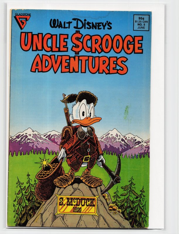 Walt Disney's Uncle Scrooge Adventures #5 (Gladstone, 1988), raw, ungraded comic book — front cover