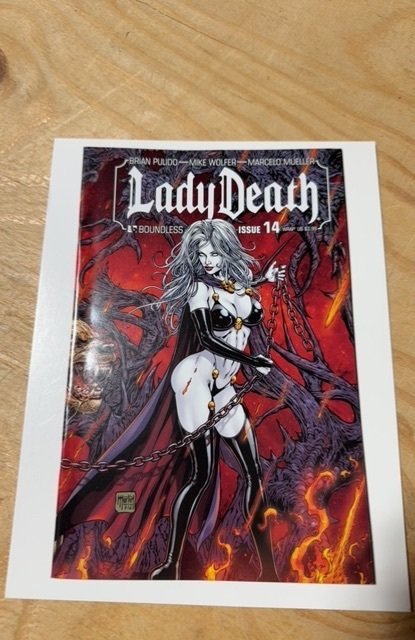 Lady Death #14 (2012), raw comic book in NM condition — front cover