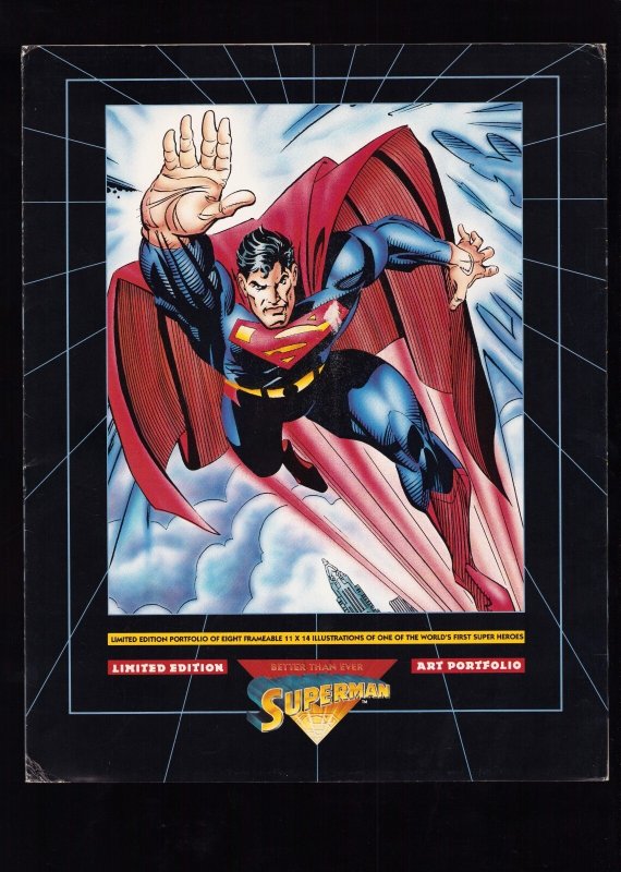 1993 Better Than Ever Superman Limited Edition Art Portfolio 11x14" w/ 8 Prints (1993), raw, ungraded comic book — front cover