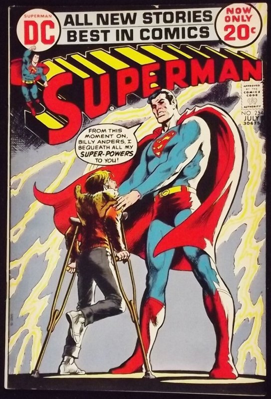 Superman #254 (DC Comics), raw comic book in FN- condition — front cover