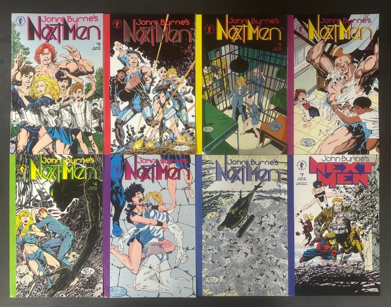 John Byrne's Next Men (1992) #0-30 Complete #21 VF+ 1st Hellboy & #1 - 2nd Print (Dark Horse Comics, 1992), raw comic book in VF+ condition — front cover