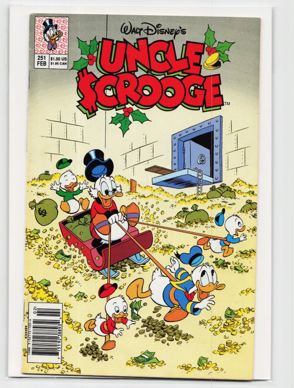 Uncle Scrooge #251 (1991), raw, ungraded comic book — front cover