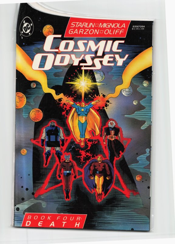 Cosmic Odyssey #4 (DC Comics, 1988), raw, ungraded comic book — front cover