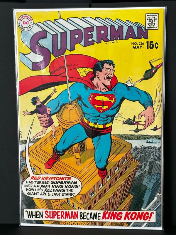 Superman #226 (DC Comics, 1970), raw, ungraded comic book — front cover