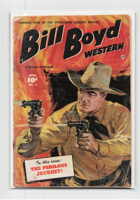 Bill Boyd Western #2 (Fawcett Publications, 1950), raw, ungraded comic book — front cover