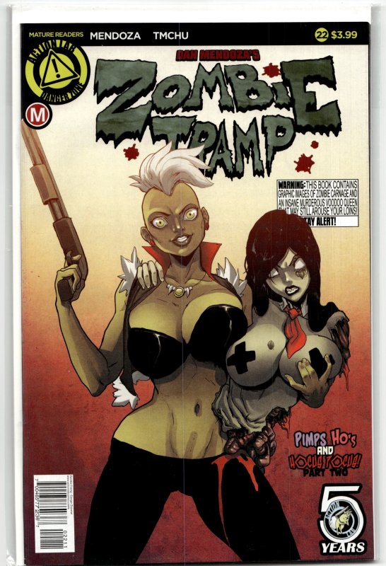 Zombie Tramp #22 (Action Lab Entertainment, 2016), raw, ungraded comic book — front cover