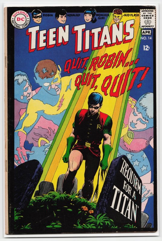 Teen Titans #14 (DC Comics, 1968), raw, ungraded comic book — front cover