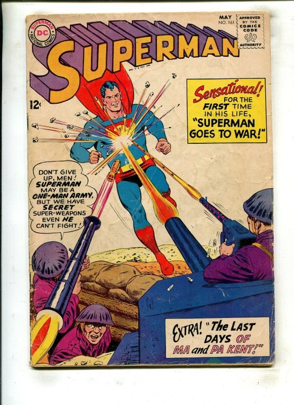 Superman #161 (DC Comics, 1963), raw comic book in 3.5 condition — front cover