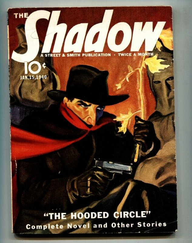 Shadow 1940 Jan 15- Street AND Smith-Rare Pulp Magazine FN+ (Street & Smith, 1940), raw comic book in FN+ condition — front cover