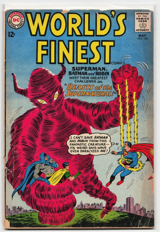 World's Finest Comics #133 (DC Comics, 1963), raw, ungraded comic book — front cover