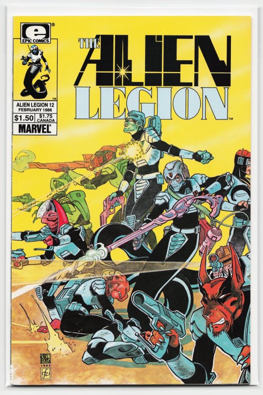 Alien Legion #12 (Marvel Comics, 1986), raw, ungraded comic book — front cover