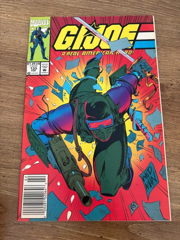 G.I. Joe #133 (Marvel Comics), raw comic book in VF/NM condition — front cover