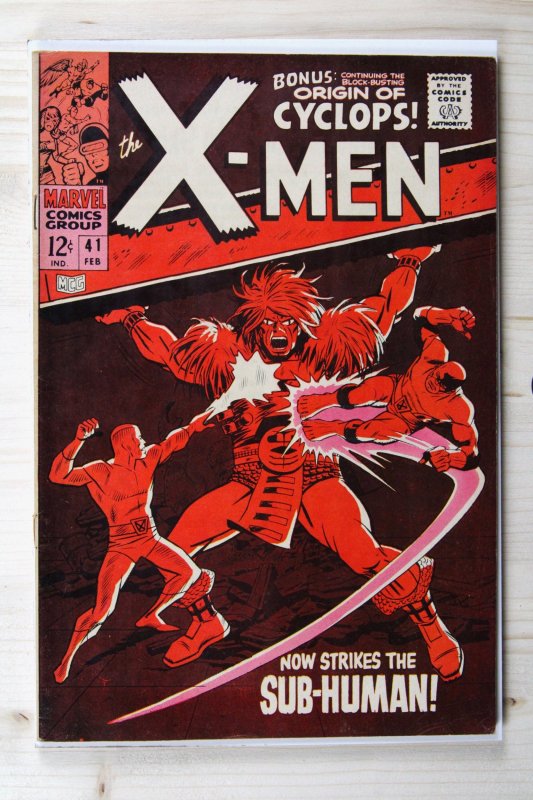 The X-Men #41 (Marvel Comics, 1968), raw comic book in FN 6.0 condition — front cover