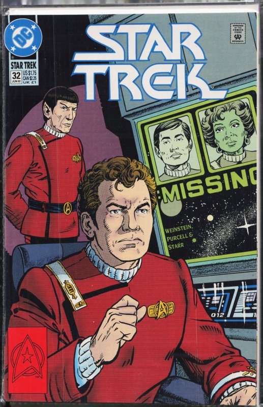 Star Trek #32 (1992), raw, ungraded comic book — front cover
