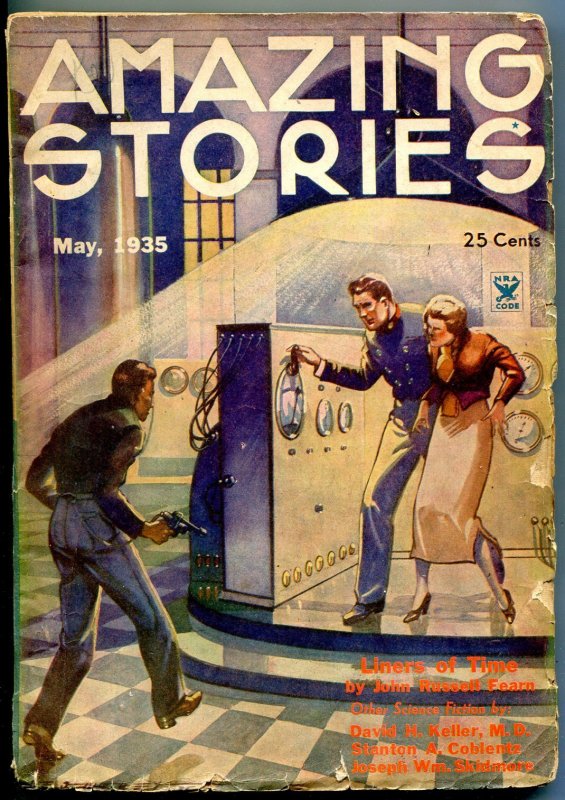 Pulp: Amazing Stories Pulp May 1935- John Russell Fearn- Stanton Coblentz G- (1935), raw, ungraded comic book — front cover