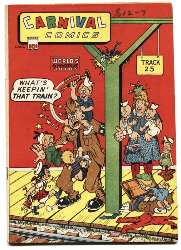Carnival Comics nn Rare 1945- Only Issue- Obscure Golden age VF (1945), raw comic book in VF condition — front cover