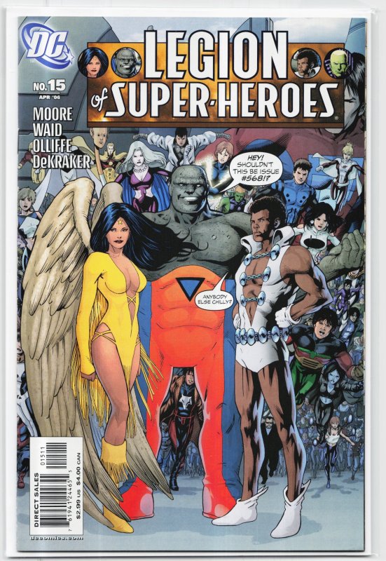Legion of Super-Heroes #15 (DC Comics, 2006), raw, ungraded comic book — front cover