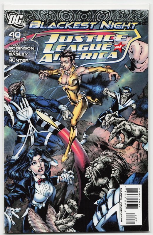 Justice League of America #40 (DC Comics, 2010), raw, ungraded comic book — front cover