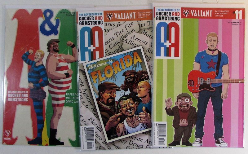 A+A Archer and Armstrong Lot of 3 #8, 9, 11 Valiant (2016) Comic Books (2016), raw, ungraded comic book — front cover
