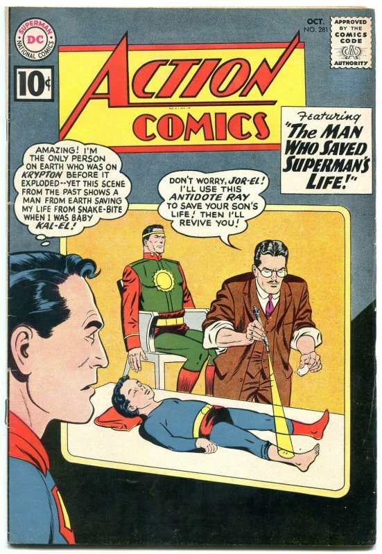 Action Comics #281 (DC Comics, 1961), raw comic book in FN condition — front cover