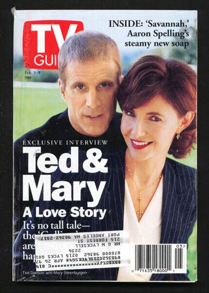 Mag: TV Guide 02/03/1996-Ted Danson/m. Steenburgen/poetry G/vg, raw comic book in VG condition — front cover