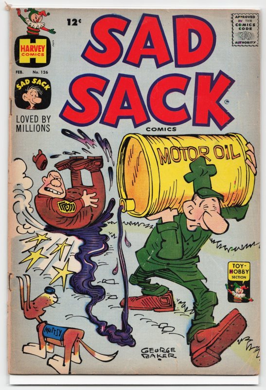 Sad Sack Comics #126 (Harvey Comics, 1962), raw, ungraded comic book — front cover