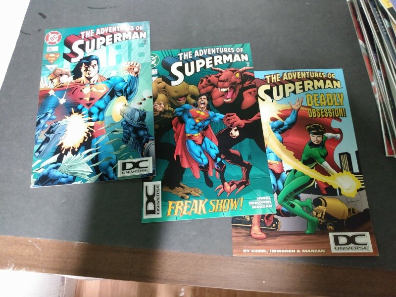 Adventures of Superman F-NM Priority Mail 497 502 50 Comic Lot, raw comic book in NM condition — front cover