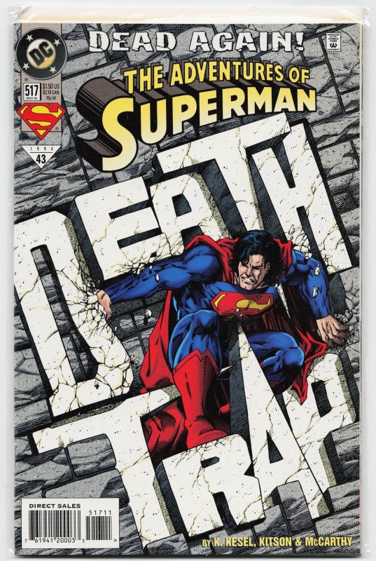 Adventures of Superman #517 (DC Comics, 1994), raw, ungraded comic book — front cover