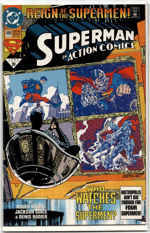 Action Comics #689 (DC Comics, 1993), raw, ungraded comic book — front cover