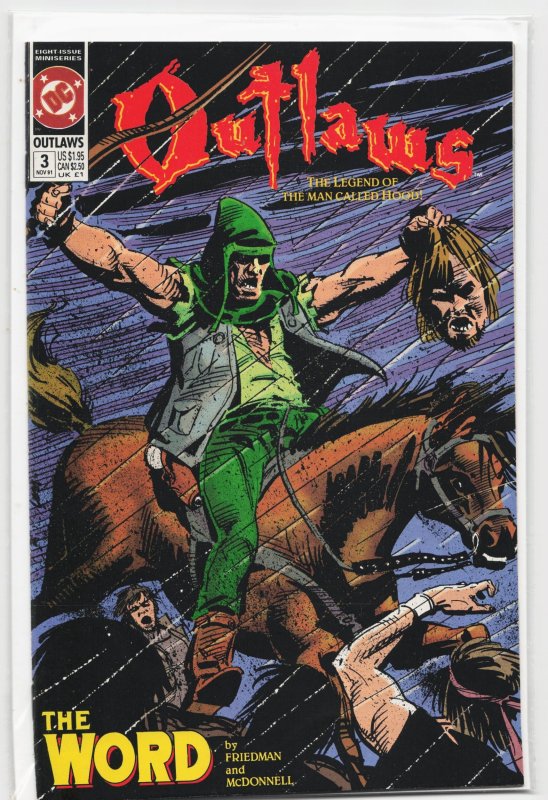 Outlaws #3 (1991), raw, ungraded comic book — front cover