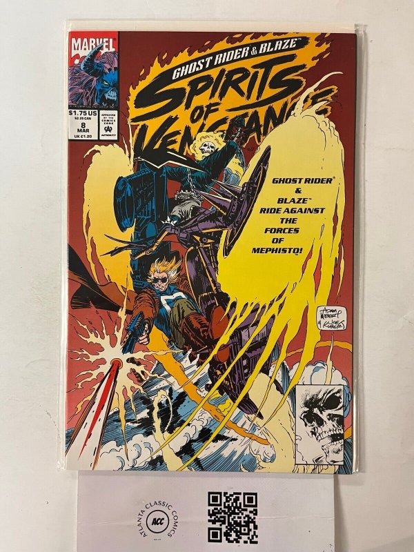 Ghost Rider Blaze Spirits of Vengeance #8 (Marvel Comics), raw comic book in NM condition — front cover