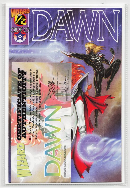 Wizard Presents: Dawn #½ (1995) (Wizard Entertainment, 1995), raw, ungraded comic book — front cover