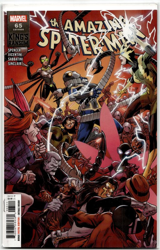 The Amazing Spider-Man #65 (Marvel Comics, 2021), raw, ungraded comic book — front cover