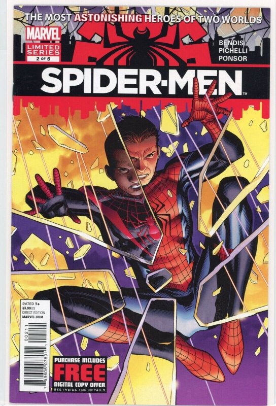 Spider-Men #2 (Marvel Comics, 2012), raw comic book in NM 9.4 condition — front cover