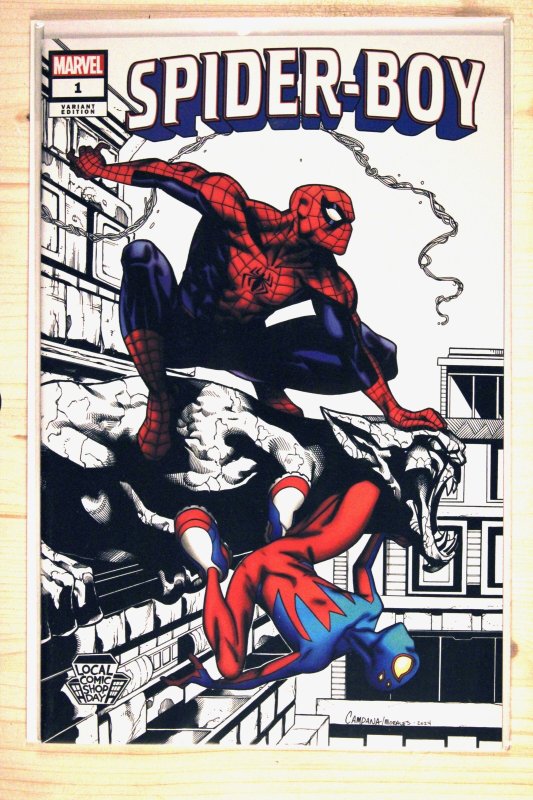 Spider-Boy #1 (Marvel Comics, 2024), raw comic book in NM+ 9.6 condition — front cover