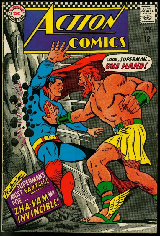 Action Comics #351 (DC Comics, 1967), raw comic book in VG condition — front cover