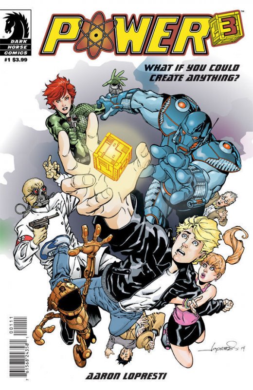 Power Cubed #1 (Dark Horse Comics, 2015), raw comic book in VF/NM condition — front cover
