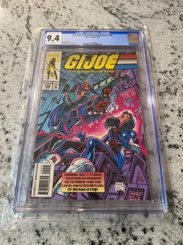 G.I. Joe #149 (Marvel Comics, 1994), CGC 9.4 graded comic book, Universal Blue label — front cover in its holder
