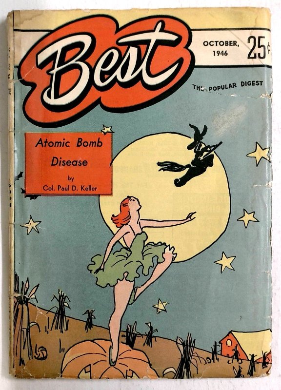 Best the Popular Digest - Oct 1946 - Halloween Cover Features Spicy Dancing Gir (1946), raw, ungraded comic book — front cover