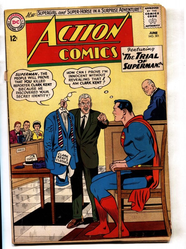 Action Comics #301 (DC Comics, 1963), raw, ungraded comic book — front cover
