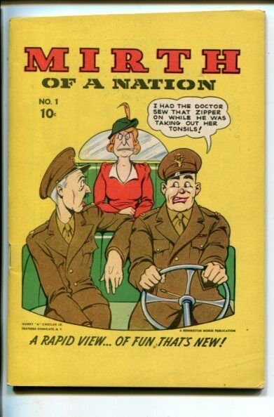 Mirth OF a Nation #1-1940's-Wwii Color Comics-Digest Form-Southern STATES-vf+, raw, ungraded comic book — front cover