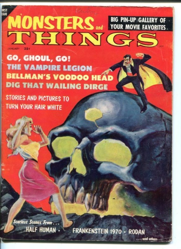 Mag: Monsters and Things #1 (1959), raw, ungraded comic book — front cover