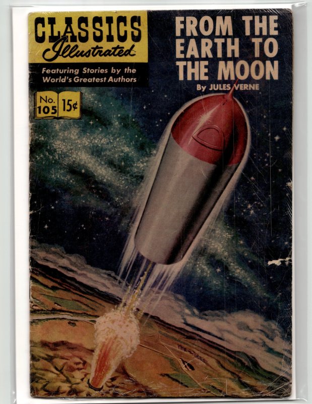 Classics Illustrated #105 (1953), raw, ungraded comic book — front cover