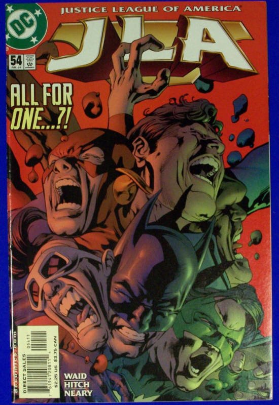 JLA #54 (DC Comics), raw, ungraded comic book — front cover