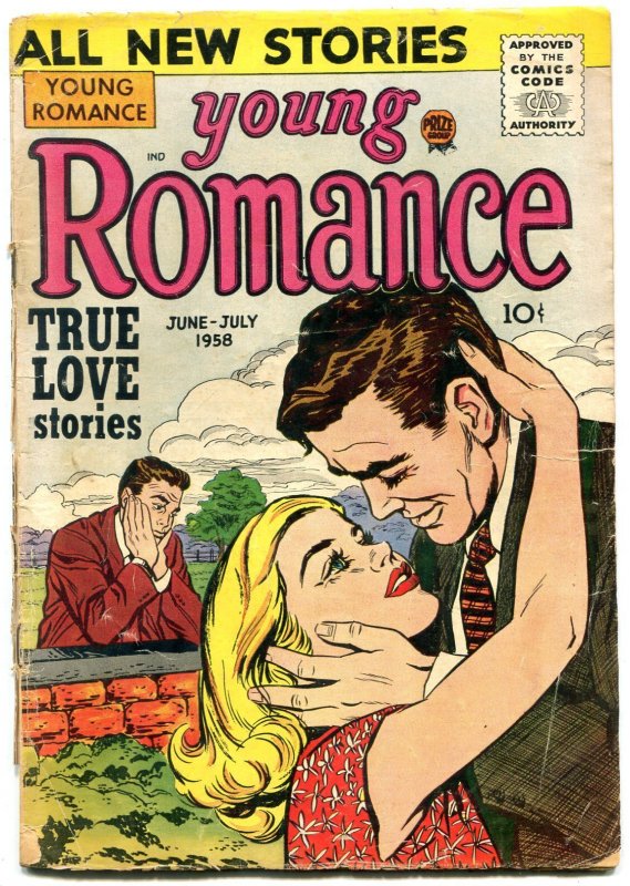 Young Romance Vol. 11 #4 (1958), raw, ungraded comic book — front cover