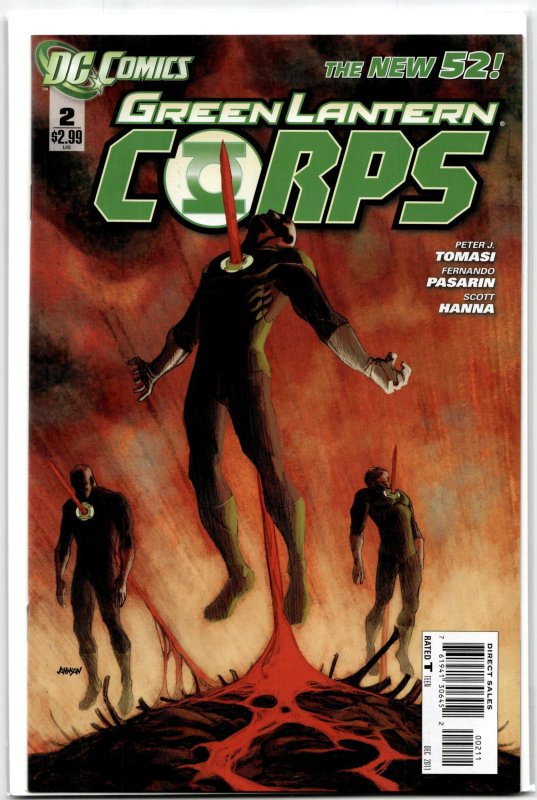 Green Lantern Corps #2 (DC Comics, 2011), raw, ungraded comic book — front cover