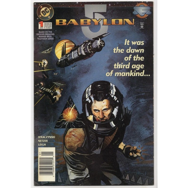 Babylon 5 #1 (DC Comics, 1995), raw comic book in VF/NM 9.0 condition — front cover