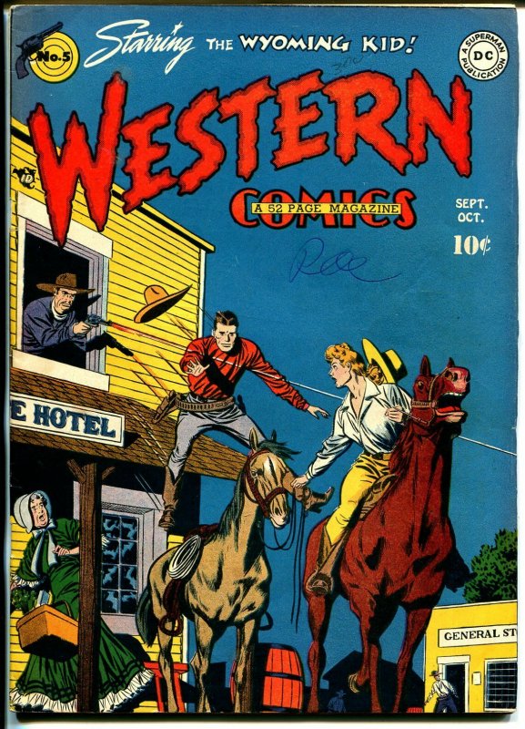 Western #5 (DC Comics, 1948), raw comic book in VF- condition — front cover