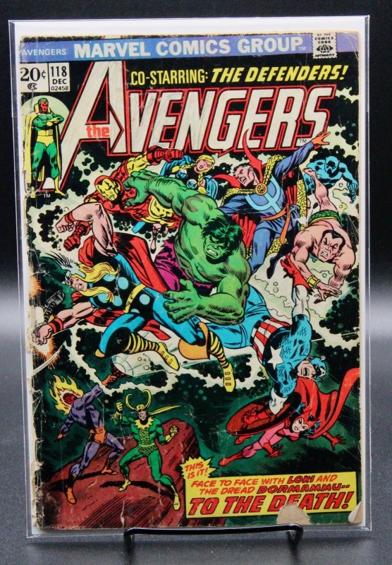 The Avengers #118 (Marvel Comics, 1973), raw comic book in GD condition — front cover